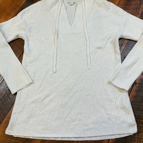 Barefoot Dreams CozyChic Ultra Lite Hoodie Women’s Size S | White Ribbed - Picture 4 of 8